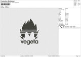 Vegeta Text Embroidery File 5 sizes