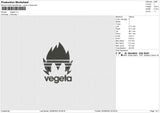 Vegeta Text Embroidery File 5 sizes