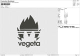 Vegeta Text Embroidery File 5 sizes