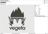 Vegeta Text Embroidery File 5 sizes