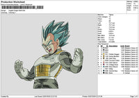 Vegeta0207 Embroidery File 6 sizes