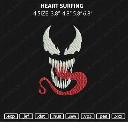 Venom Face Embroidery File 4 sizes