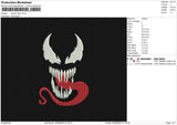 Venom Face Embroidery File 4 sizes