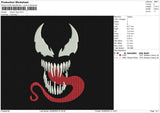 Venom Face Embroidery File 4 sizes