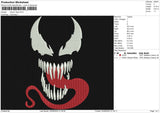 Venom Face Embroidery File 4 sizes