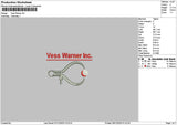 Warnertext Embroidery File 6 sizes