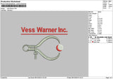 Warnertext Embroidery File 6 sizes