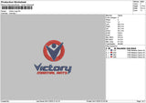 Victorytext 0411 Embroidery File 6 sizes