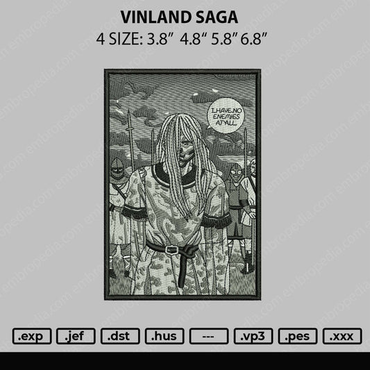 Vinland Saga Embroidery File 4 size