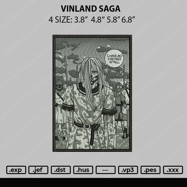 Vinland Saga Embroidery File 4 size