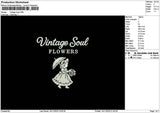 Vintagetext 1411 Embroidery File 6 sizes