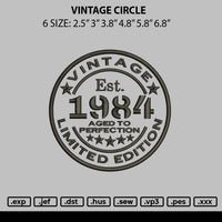 Vintage Circle Embroidery File 6 sizes