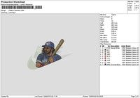 Swoosh Baseball 1306 Embroidery File 6 sizes