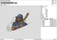 Swoosh Baseball 1306 Embroidery File 6 sizes