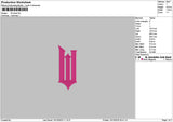 W Chest Embroidery File 6 sizes