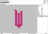 W Chest Embroidery File 6 sizes