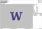 W Puff Embroidery File 6 sizes