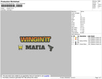 Winginit Embroidery File 4 size