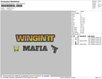 Winginit Embroidery File 4 size