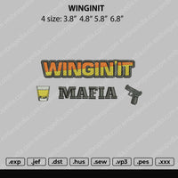 Winginit Embroidery File 4 size