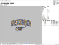 Wisconsin Embroidery File 4 size