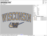 Wisconsin Embroidery File 4 size