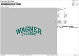 Wagner College Embroidery File 4 size