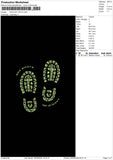 Walk Text Embroidery File 6 sizes