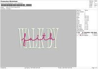 Walkbyf Embroidery File 6 sizes