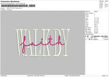Walkbyf Embroidery File 6 sizes