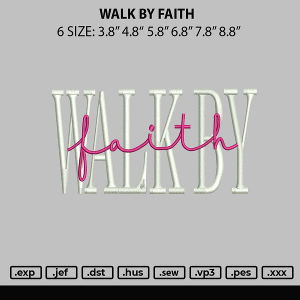 Walkbyf Embroidery File 6 sizes