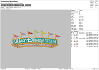 Walt Disney World Embroidery File 4 size