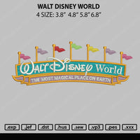 Walt Disney World Embroidery File 4 size