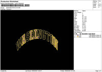 Washingtontext Embroidery File 6 sizes
