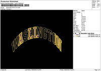 Washingtontext Embroidery File 6 sizes