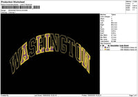 Washingtontext Embroidery File 6 sizes