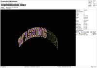 Washingtontext V2 Embroidery File 6 sizes