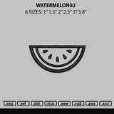 Watermelon02 Embroidery File 6 sizes