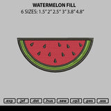 Watermelon Fill Embroidery File 6 sizes