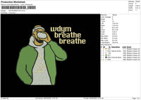 WDYM Breathe Embroidery File 4 size