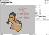 WDYM Breathe Embroidery File 4 size