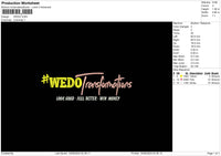 Wedotext Embroidery File 6 sizes