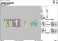 Gymicon Embroidery File 6 sizes
