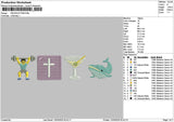 Gymicon Embroidery File 6 sizes