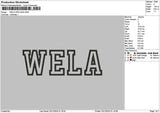 Welatext Embroidery File 6 sizes