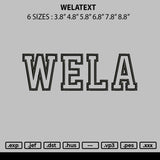 Welatext Embroidery File 6 sizes