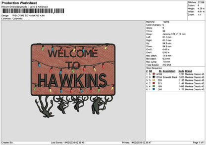 Welcometext 1402 Embroidery File 6 sizes