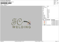 Welding Embroidery File 4 size