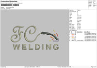 Welding Embroidery File 4 size