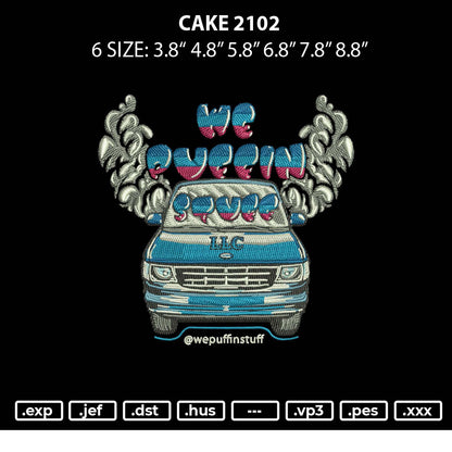 Car 2102 Embroidery File 6 sizes